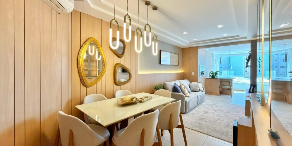 Sala de estar de apartamento à venda no Centro de Capão da Canoa